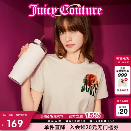 Juicy Couture橘滋T恤女2025年夏新款独特流行刺绣圆领短袖上衣商品大图