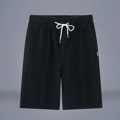 透气凉感速干亚麻男士短裤2025夏季新款运动港风纯色外穿五分裤图片