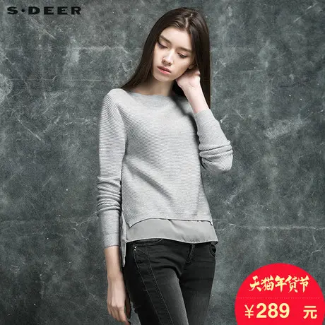 s.deer【商场同款】圣迪奥女装毛衣打底衫毛衫针织衫S14183559图片