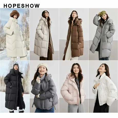 红袖outlets大羽绒服系列合集 会员福利款秋冬鸭绒保暖长外套商品大图