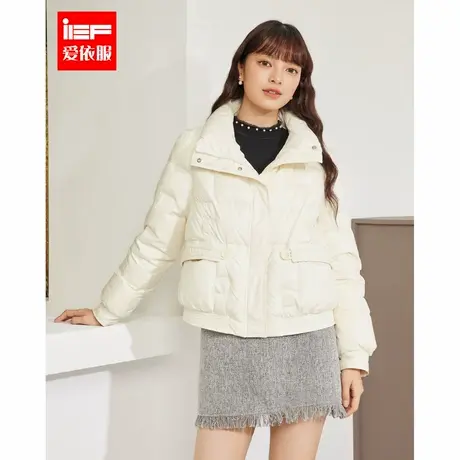 IEF/爱依服羽绒服2023冬季新款韩版时尚文艺简约设计白鸭绒外套女图片