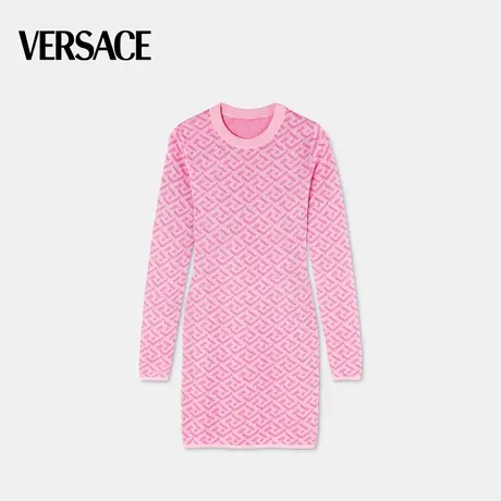 VERSACE/范思哲 女士La Greca提花迷你长袖连衣裙图片