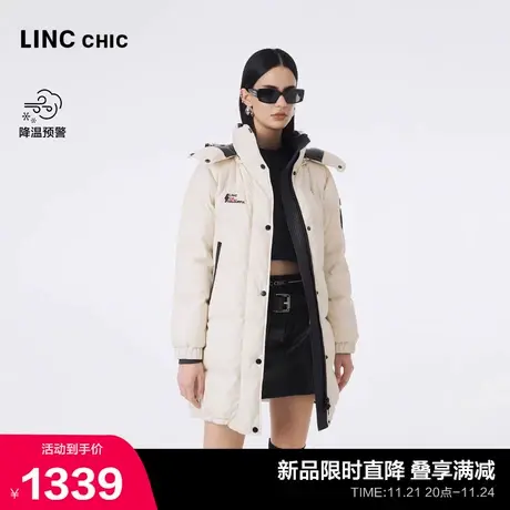 LINC金羽杰中长款羽绒服女冬季2023新款都市机能功能性防雨雪3218图片