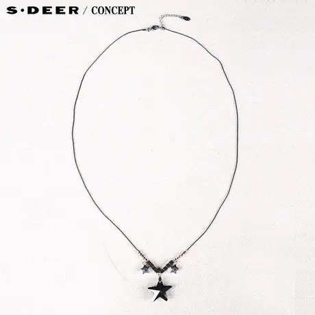 【新品】sdeer圣迪奥专柜正品女装现代感星星装饰简约项链5284386图片