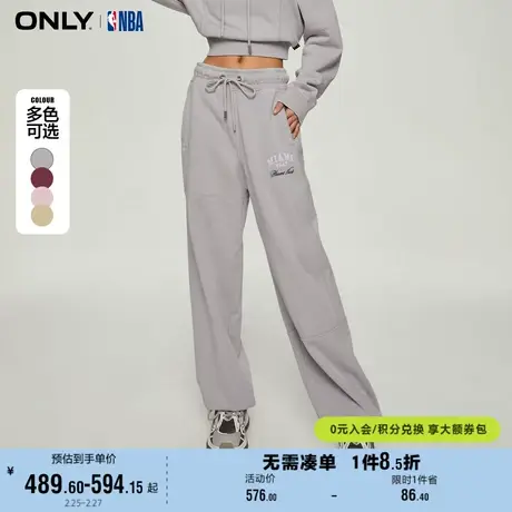 ONLY奥莱夏季NBA联名做旧简约质感刺绣休闲裤女商品大图