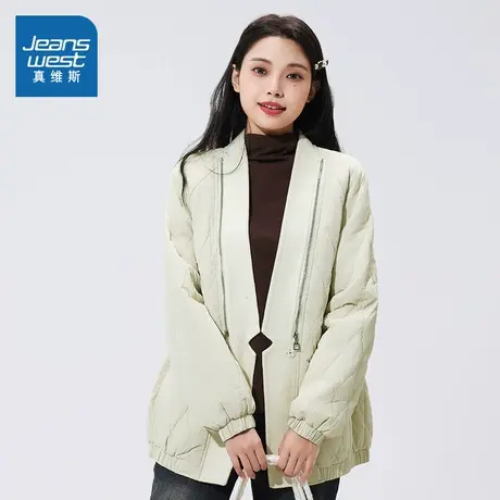 G8真维斯女装冬季简约保暖美式慵懒风甜酷女款棉服外套商品大图