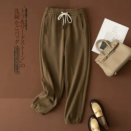 享永子【闲暇时光】复古休闲束脚运动哈伦裤文艺时尚显瘦宽松卫裤图片