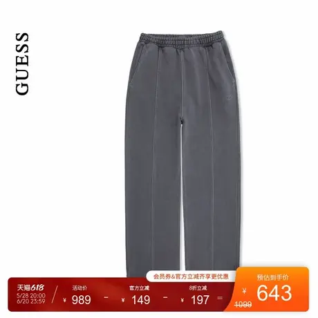 GUESS25年新款春季女士百搭中缝线立体剪裁显瘦休闲长裤-MP1K7140商品大图