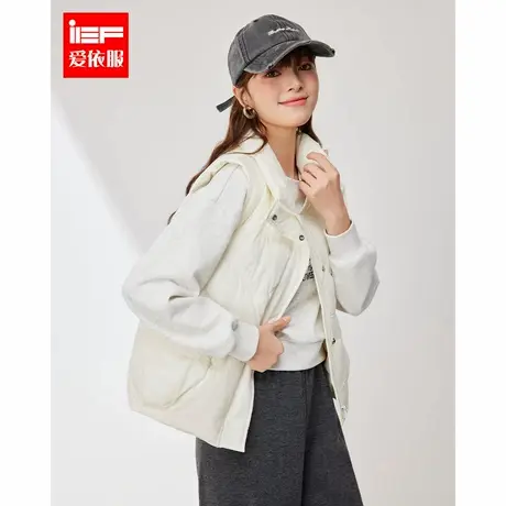IEF/爱依服2024冬季新款时尚学院通勤休闲风保暖百搭棉衣马夹商品大图