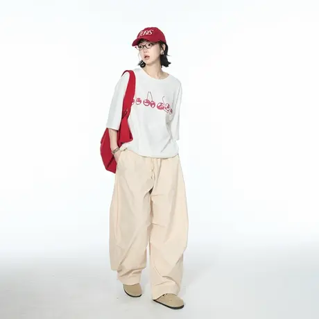 YEP2025夏季新款创意印花短袖T恤女男女同款宽松街头风半袖上衣潮图片