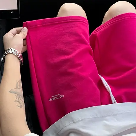 运动短裤男夏季新款薄款透气休闲裤大码直筒裤ins港风宽松五分裤商品大图