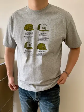 DAEVU夏季新款花灰美式休闲潮胖子加肥加大码圆领男士短袖t恤商品大图