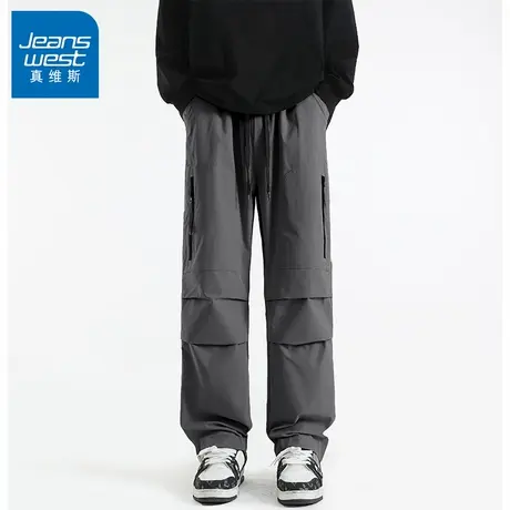 N5真维斯裤子男款2025新款户外工装伞兵休闲长裤男士宽松防水男裤图片