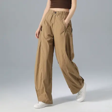 高腰阔腿裤女2025新款夏季薄款休闲裤子显瘦直筒裤宽松拖地工装裤商品大图
