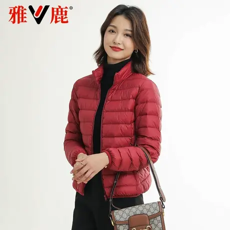 雅鹿2024秋冬新款轻薄羽绒服女短款小个子韩版时尚大码轻便薄外套商品大图