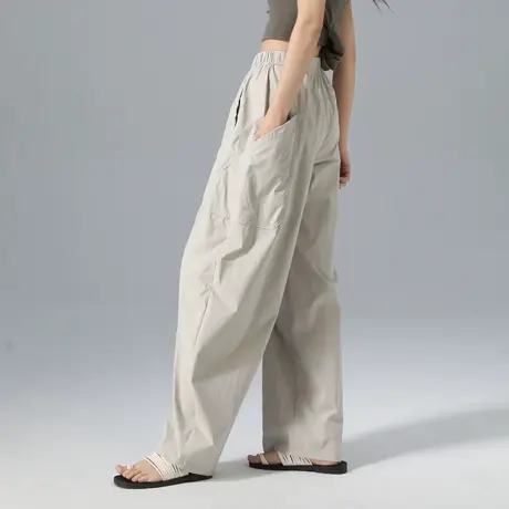 高腰阔腿裤女夏季薄款2025新款休闲镰刀裤香蕉裤拖地裤显瘦直筒裤商品大图