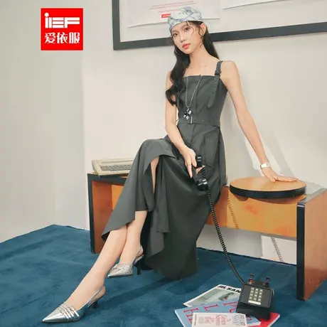 IEF/爱依服裙子2025夏季新款美式休闲运动学院风设计感吊带长裙商品大图