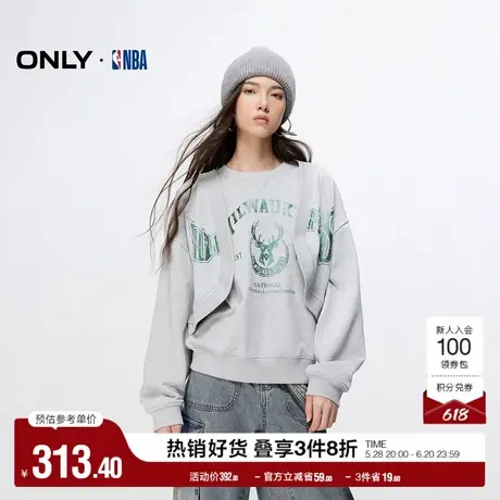 ONLY奥莱夏季NBA联名款美式潮酷印花套装卫衣女商品大图