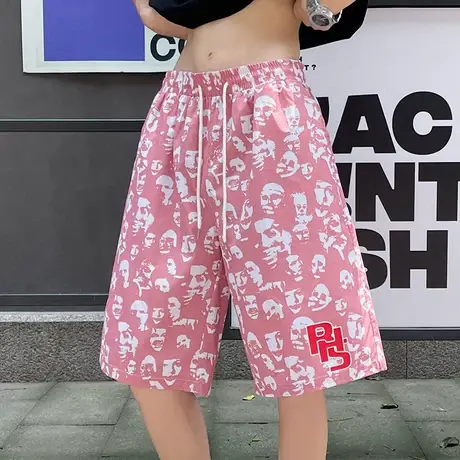 沙滩短裤男夏季2025新款宽松冰丝速干运动休闲裤健身跑步五分裤子图片