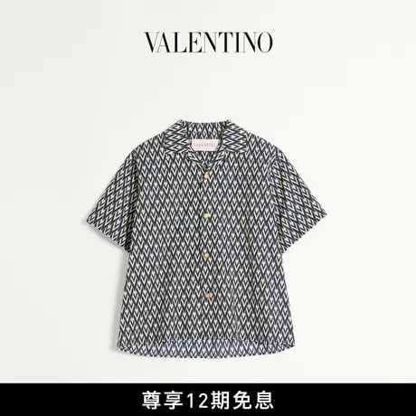 [12期免息]华伦天奴VALENTINO男士 TOUTE LA V 短袖保龄球衬衫商品大图