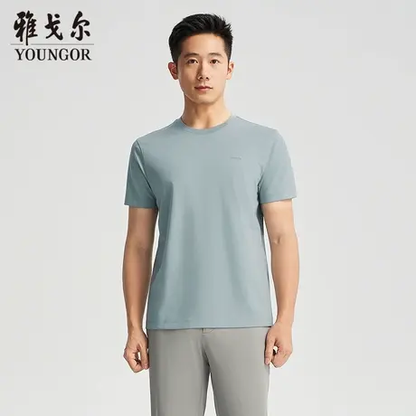 【商场同款】雅戈尔男士短袖T恤夏季新款官方商务休闲短袖T恤男图片