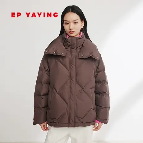 EP YAYING雅莹女装 可拆卸领廓形面包服羽绒服 2023秋冬新款Y113A商品大图