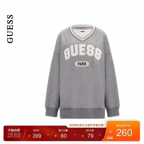 GUESS女士宽松慵懒风字母logo套头卫衣-V4BQ09KC3D2商品大图