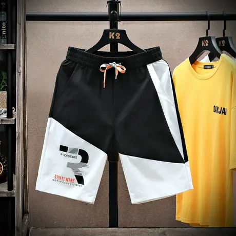 冰丝短裤男五分裤夏季薄款宽松外穿大裤衩子潮牌男款中裤休闲裤子图片