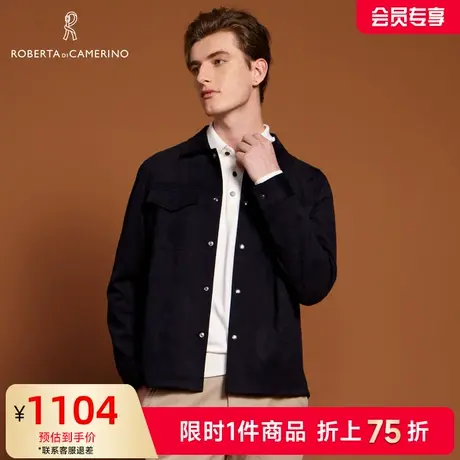 ROBERTA诺贝达春季男装潮流茄克夹克时尚休闲翻领外套商品大图