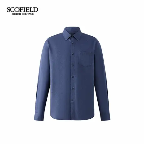 SCOFIELD男装25年秋季新款商务通勤纯色长袖衬衫简约舒适上装商品大图