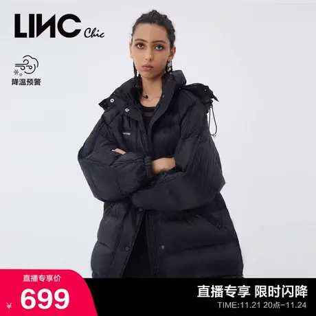 LINCCHIC金羽杰羽绒服女廓形感中长款羽绒服女冬季外套Y21803287图片