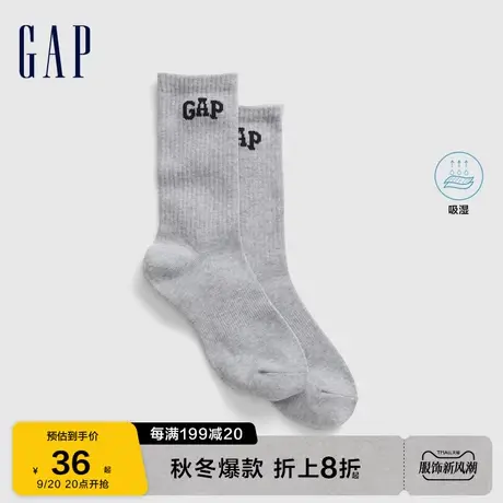 Gap男装夏季2023新款LOGO罗纹针织吸汗长筒袜861384潮流中筒袜图片