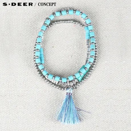 【新品】sdeer圣迪奥专柜正品女装夏装清新彩珠流苏手链5284302图片