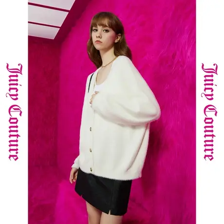 Juicy Couture橘滋春夏新款通勤温柔氛围感针织开襟毛衣衫外套女商品大图