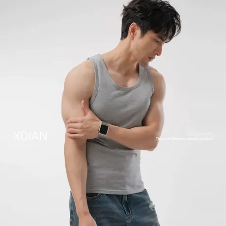 续点「亲肤透气」美式背心男款2025新款纯棉弹力运动健身男士夏季图片