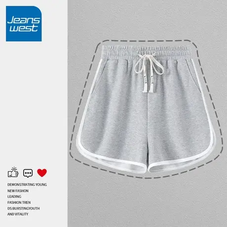 KV真维斯运动短裤女夏季2025新款 小个子高腰a字宽松休闲三分裤女图片