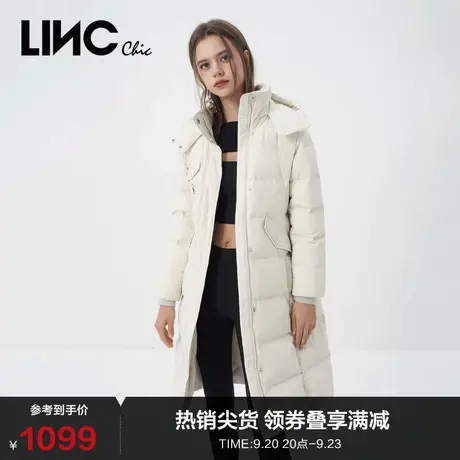 LINCCHIC金羽杰羽绒服女简约品质感中长款羽绒服女冬季Y22808305Y商品大图