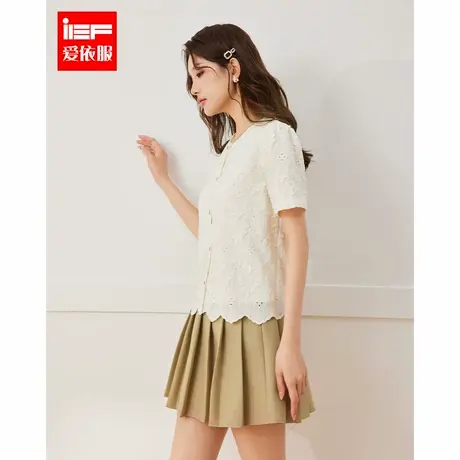 IEF/爱依服2025春夏新款韩版成熟优雅气质时尚小众设计感百搭上衣商品大图