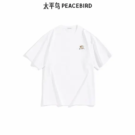 【商场同款】太平鸟男装 休闲T恤40支超柔双面布男士T恤B1CNF1236商品大图