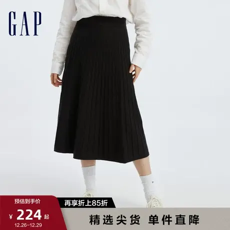 Gap女装早春时尚潮流宽松廓形公主伞裙洋气半身可爱长裙714940图片