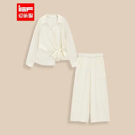 IEF/爱依服【大码女装】2025夏季新款韩版文艺知性通勤风上下套裤商品大图