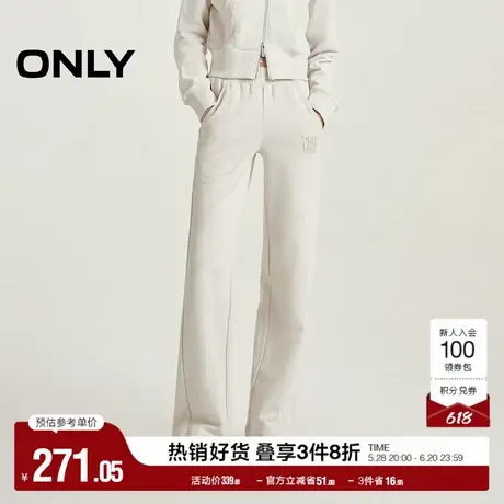 ONLY奥莱夏季潮流休闲字母宽松纯棉卫裤休闲裤女图片