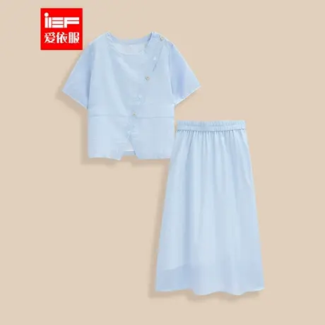 IEF/爱依服大码女装套装2025夏季新款通勤显瘦时尚简约女上下套裙商品大图
