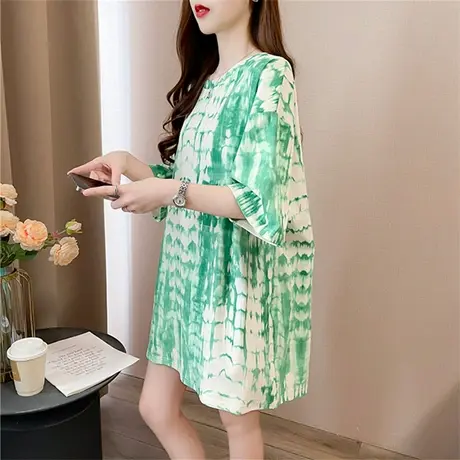 中长款短袖T恤女2024年新款夏INS潮宽松设计感小众夏季上衣图片