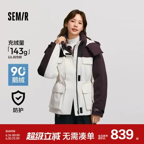 [商场同款]森马中国国家地理系列羽绒服女三防冬季2024新款鹅绒服商品大图