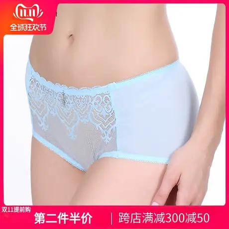 纤妍女蕾丝平角中腰内裤甜美女内衣DL7118配DK7118图片