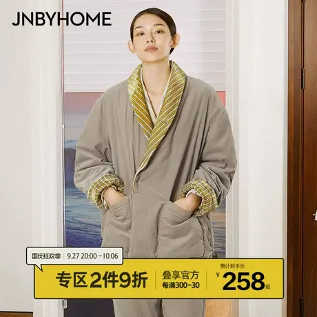 JNBYHOME江南布衣秋冬家居服内侧珊瑚绒青果领YS图片