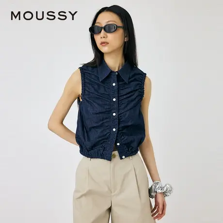 MOUSSY 夏季智性通勤风抽褶设计衬衫背心女010HS230-2521商品大图