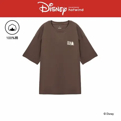 【迪士尼系列】热风短袖T恤2025年春季新款男士米奇卡通情侣宽松T图片