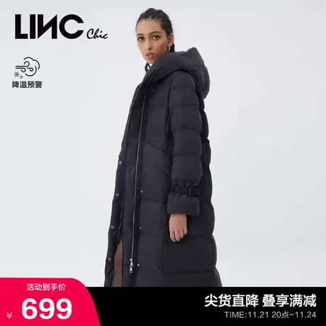 LINCCHIC金羽杰羽绒服女修身轻薄长款羽绒服女冬季Y21808163Y商品大图